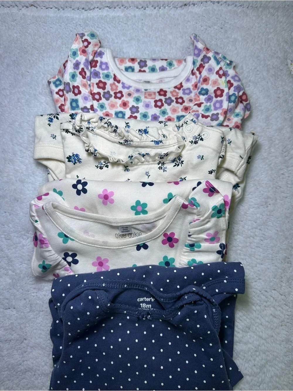 Bundle of 4 Long Sleeve 18-24 months Onesies.
